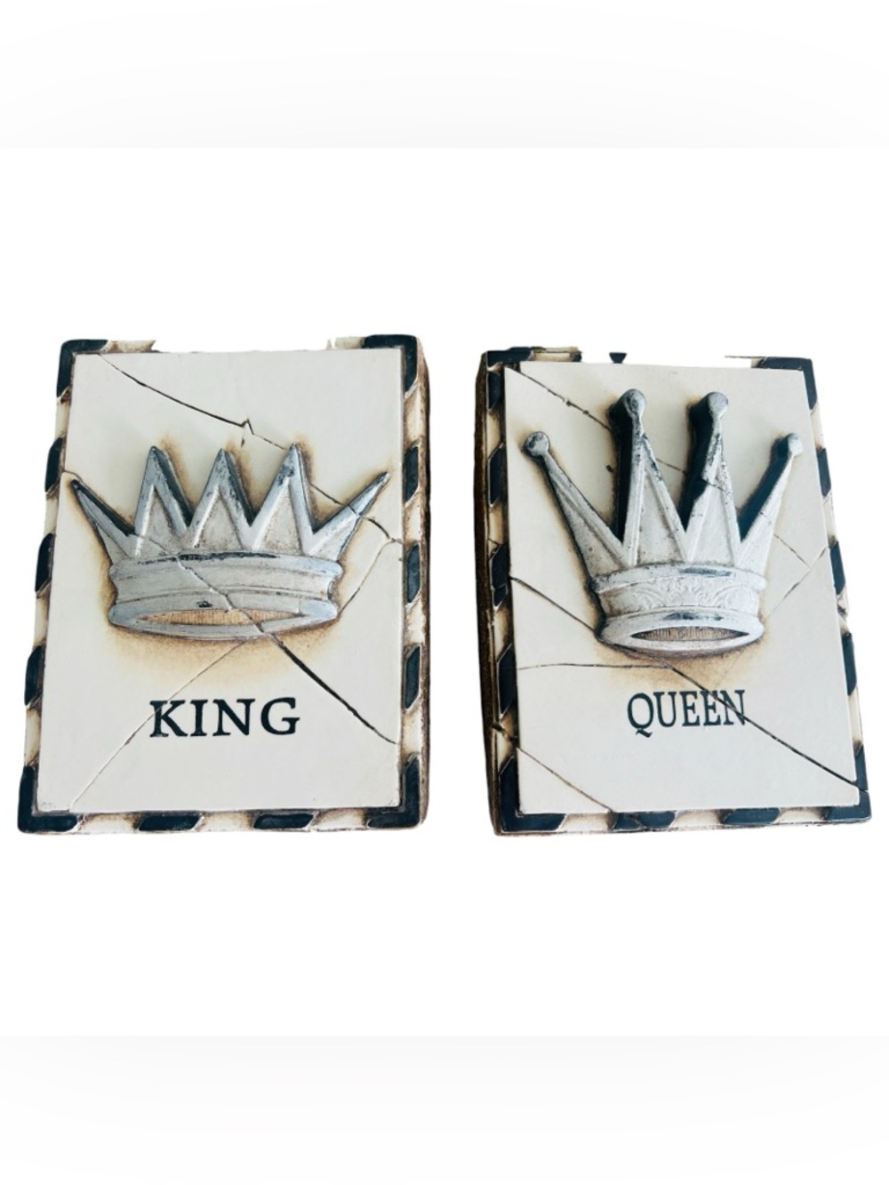 Sid Dickens Memory Blocks King & Queen T-22 T-25 1998 Retired Wall Plaques Set